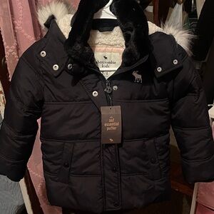 Abercrombie Kids  Puffer Coat with Faux Fur Hood